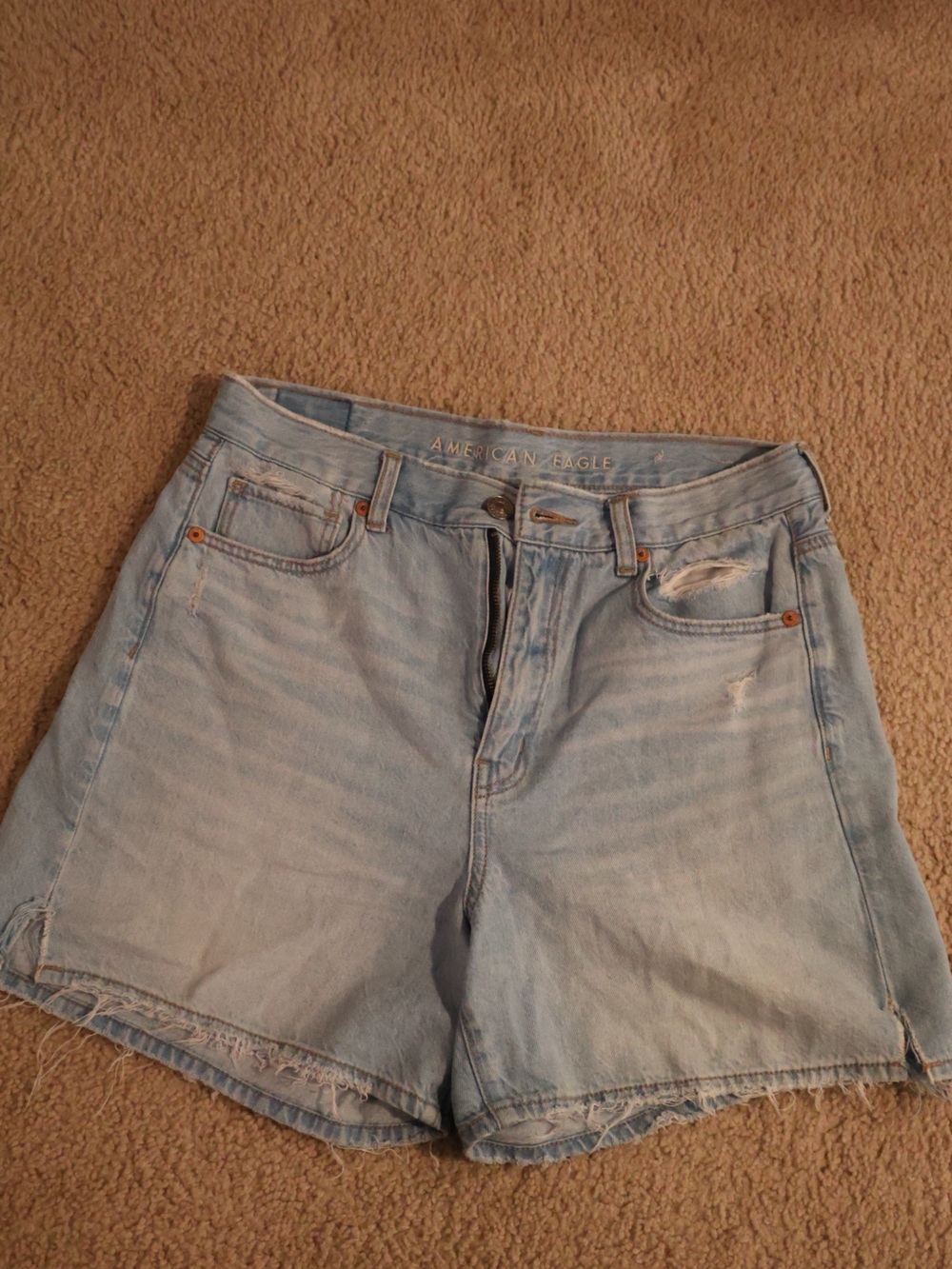 American Eagle Outfitters Light Wash High-Rise Women's Denim Shorts